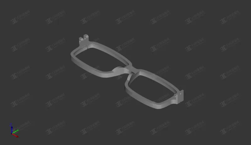 眼镜镜框 (12) 3D打印模型