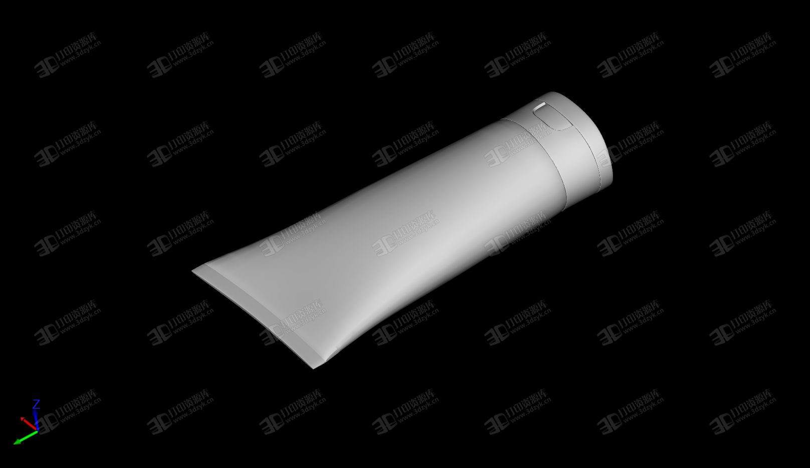 塑料化妆管 3D打印模型 (2).png