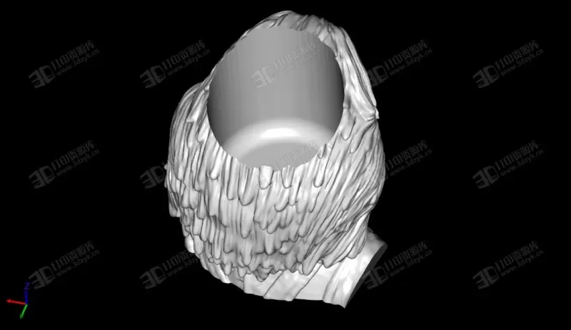  恰吉 笔筒 3D打印模型 (2)